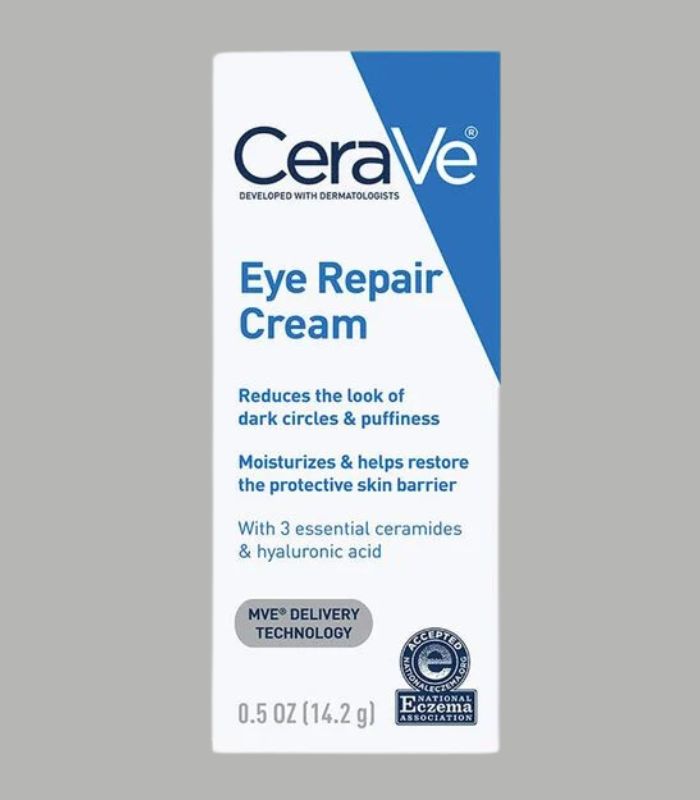 Look younger, rested! CeraVe Eye Repair Cream, a top-rated eye cream, diminishes puffiness and dark circles.